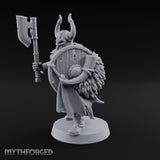 Shields Locked, Horns Lowered Human Huscarl Warrior B