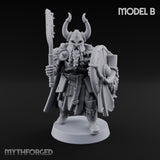 Shields Locked, Horns Lowered Human Huscarl Warrior B