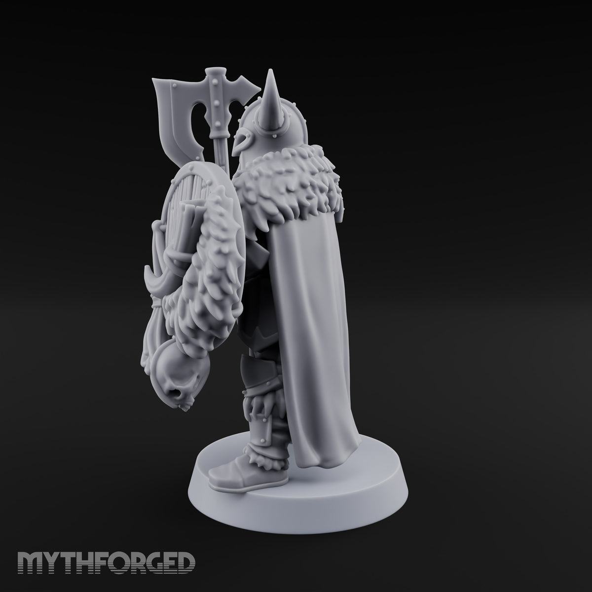 Shields Locked, Horns Lowered Human Huscarl Warrior C