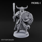 Shields Locked, Horns Lowered Human Huscarl Warrior C