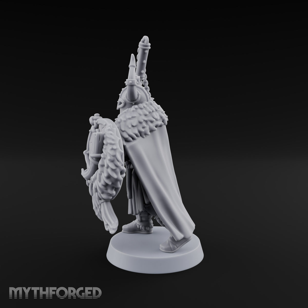 Shields Locked, Horns Lowered Human Huscarl Warrior F