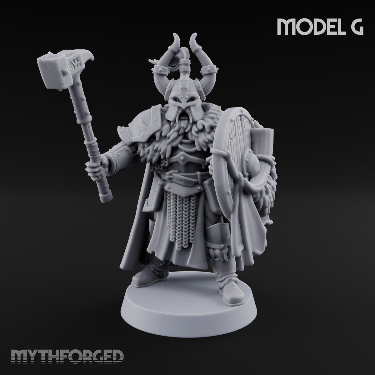 Shields Locked, Horns Lowered Human Huscarl Warrior G