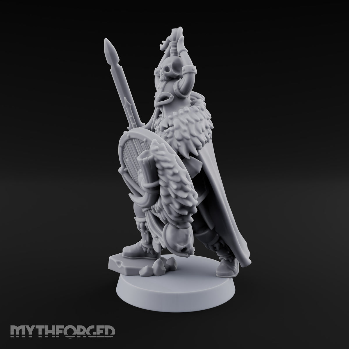 Shields Locked, Horns Lowered Human Huscarl Warrior H