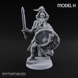 Shields Locked, Horns Lowered Human Huscarl Warrior H