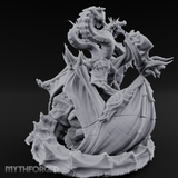 Heads Rising Skyward Tiamat Miniature for Dungeons and Dragons, Pathfinder or other TTRPGs