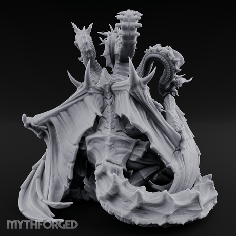Heads Rising Skyward Tiamat Miniature for Dungeons and Dragons, Pathfinder or other TTRPGs