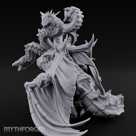 Heads Rising Skyward Tiamat Miniature for Dungeons and Dragons, Pathfinder or other TTRPGs