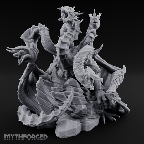 Heads Rising Skyward Tiamat Miniature for Dungeons and Dragons, Pathfinder or other TTRPGs