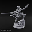 Flame Flinging Swashbuckling Tiefling Swashbuckler Miniature for Dungeons and Dragons, Pathfinder or other TTRPGs