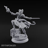 Flame Flinging Swashbuckling Tiefling Swashbuckler Miniature for Dungeons and Dragons, Pathfinder or other TTRPGs