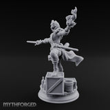 Flame Flinging Swashbuckling Tiefling Swashbuckler Miniature for Dungeons and Dragons, Pathfinder or other TTRPGs