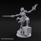 Flame Flinging Swashbuckling Tiefling Swashbuckler Miniature for Dungeons and Dragons, Pathfinder or other TTRPGs