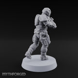 Badge Heavy, Patience Thin Human Sci-Fi Police Officer B
