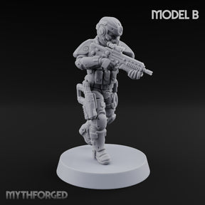 Badge Heavy, Patience Thin Human Sci-Fi Police Officer B