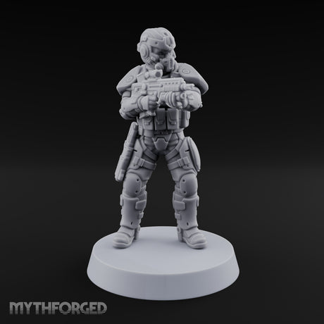 Badge Heavy, Patience Thin Human Sci-Fi Police Officers — D