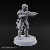 Badge Heavy, Patience Thin Human Sci-Fi Police Officer D