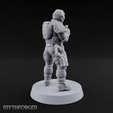 Badge Heavy, Patience Thin Human Sci-Fi Police Officer D