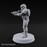 Badge Heavy, Patience Thin Human Sci-Fi Police Officer D
