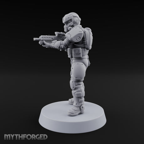 Badge Heavy, Patience Thin Human Sci-Fi Police Officer D