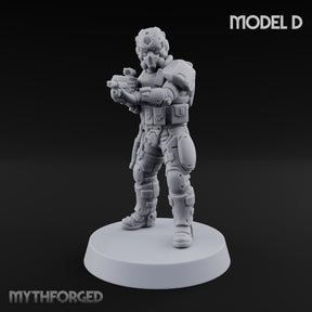 Badge Heavy, Patience Thin Human Sci-Fi Police Officer D