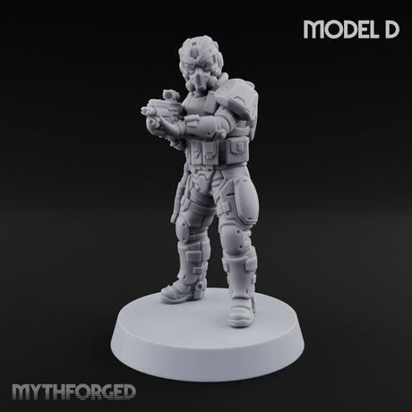 Badge Heavy, Patience Thin Human Sci-Fi Police Officer D