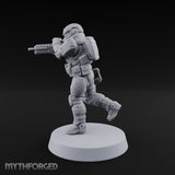 Badge Heavy, Patience Thin Human Sci-Fi Police Officer E