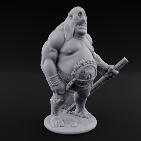 Belly Buckled Ogre Executioner Miniature for Dungeons and Dragons, Pathfinder or other TTRPGs