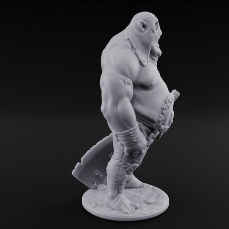 Belly Buckled Ogre Executioner Miniature for Dungeons and Dragons, Pathfinder or other TTRPGs