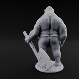Belly Buckled Ogre Executioner Miniature for Dungeons and Dragons, Pathfinder or other TTRPGs