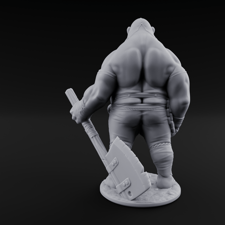 Belly Buckled Ogre Executioner Miniature for Dungeons and Dragons, Pathfinder or other TTRPGs
