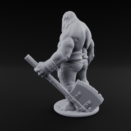 Belly Buckled Ogre Executioner Miniature for Dungeons and Dragons, Pathfinder or other TTRPGs