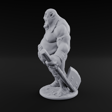 Belly Buckled Ogre Executioner Miniature for Dungeons and Dragons, Pathfinder or other TTRPGs