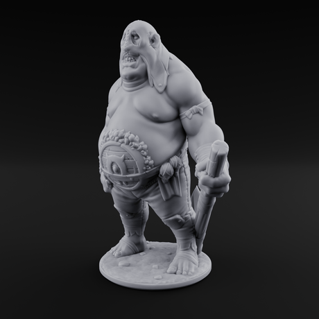 Belly Buckled Ogre Executioner Miniature for Dungeons and Dragons, Pathfinder or other TTRPGs