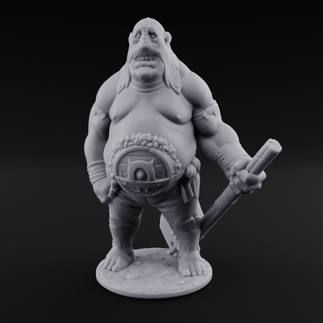 Belly Buckled Ogre Executioner Miniature for Dungeons and Dragons, Pathfinder or other TTRPGs