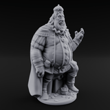 Belly Full Of Gold Ogre King Miniature for Dungeons and Dragons, Pathfinder or other TTRPGs