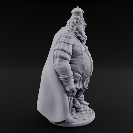 Belly Full Of Gold Ogre King Miniature for Dungeons and Dragons, Pathfinder or other TTRPGs