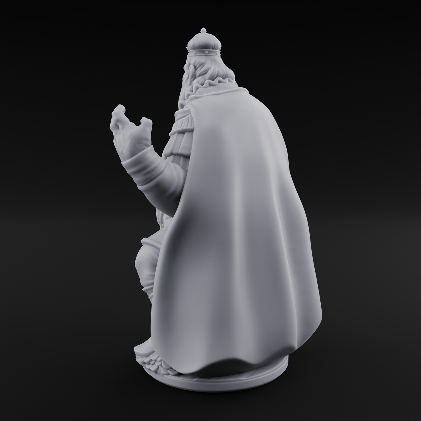 Belly Full Of Gold Ogre King Miniature for Dungeons and Dragons, Pathfinder or other TTRPGs
