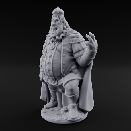 Belly Full Of Gold Ogre King Miniature for Dungeons and Dragons, Pathfinder or other TTRPGs