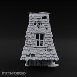 Hayloft Gone Hollow Ruined A-Frame Wooden Barn with Double Doors and Open Loft