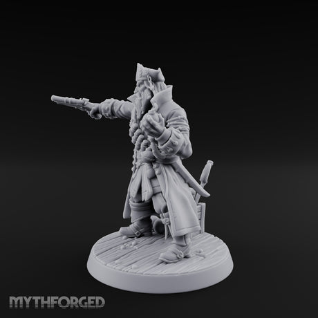 No Quarter Given Human Pirate Captain Miniature for Dungeons and Dragons, Pathfinder or other TTRPGs