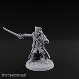 No Quarter Given Human Pirate Captain Miniature for Dungeons and Dragons, Pathfinder or other TTRPGs