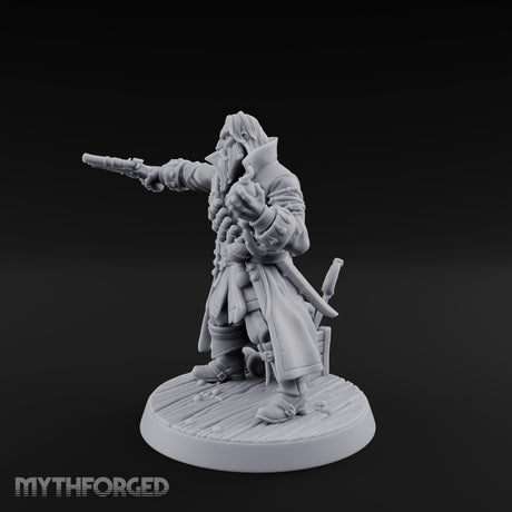 No Quarter Given Human Pirate Captain Miniature for Dungeons and Dragons, Pathfinder or other TTRPGs