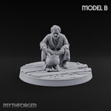 Making Ends Meet Human Slum Dweller B Miniature for Dungeons and Dragons, Pathfinder or other TTRPGs