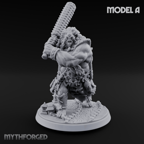 Shouldering The Cudgel Oni Brutes A Miniature for Dungeons and Dragons, Pathfinder or other TTRPGs