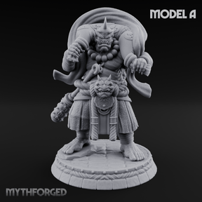 Turned Townsfolk Oni Fighters A Miniature for Dungeons and Dragons, Pathfinder or other TTRPGs