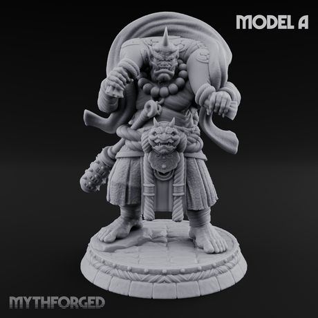 Turned Townsfolk Oni Fighters A Miniature for Dungeons and Dragons, Pathfinder or other TTRPGs