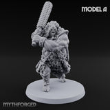 Club Swinging Brutish Ogre A Miniature for Dungeons and Dragons, Pathfinder or other TTRPGs