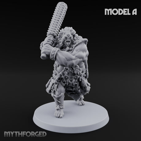 Club Swinging Brutish Ogre A Miniature for Dungeons and Dragons, Pathfinder or other TTRPGs
