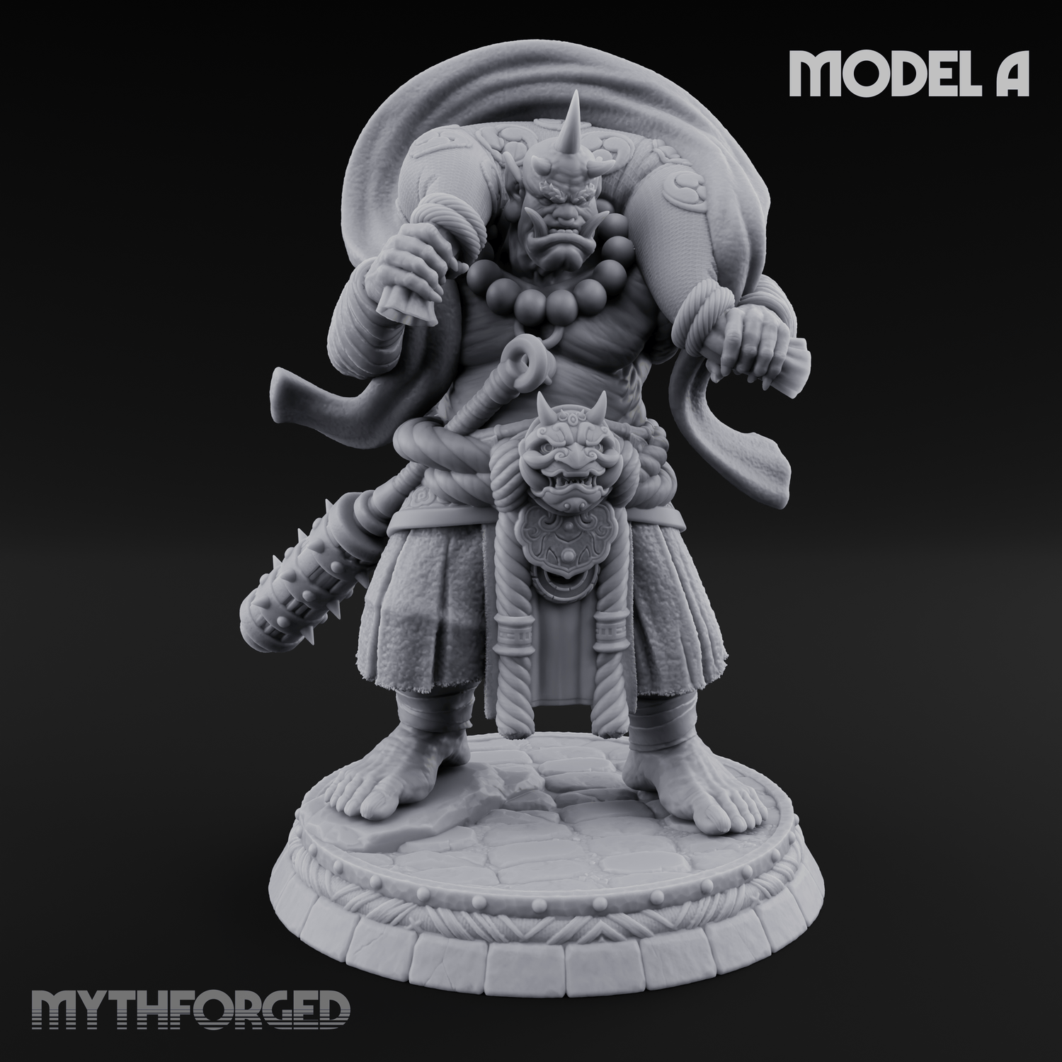 Turned Townsfolk Oni Fighters A Miniature for Dungeons and Dragons, Pathfinder or other TTRPGs
