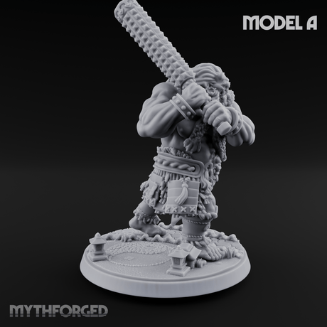 Shouldering The Cudgel Oni Brutes A Miniature for Dungeons and Dragons, Pathfinder or other TTRPGs